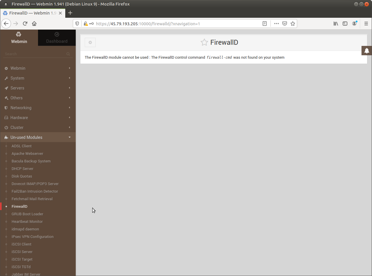 Webmin has good support for FirewallD - but it must be installed from the shell